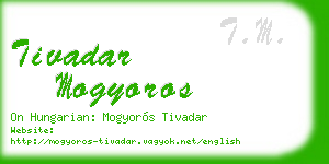 tivadar mogyoros business card
