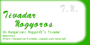 tivadar mogyoros business card